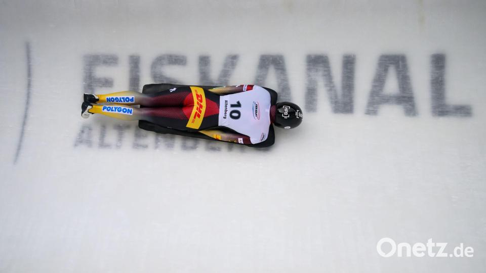 Jacqueline Pfeifer (Deutschland) hat beim Skeleton-Weltcupfinale in Altenberg gewonnen. Bild: Robert Michael/dpa