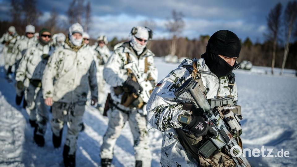 Gebirgsjäger der Bundeswehr in Norwegen Bild: Kay Nietfeld/dpa