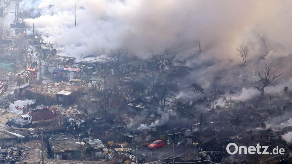 Bislang gibt es keine bestätigten Informationen zu Verletzten oder Toten. Bild: Choi Jin-seok/Newsis/AP/dpa