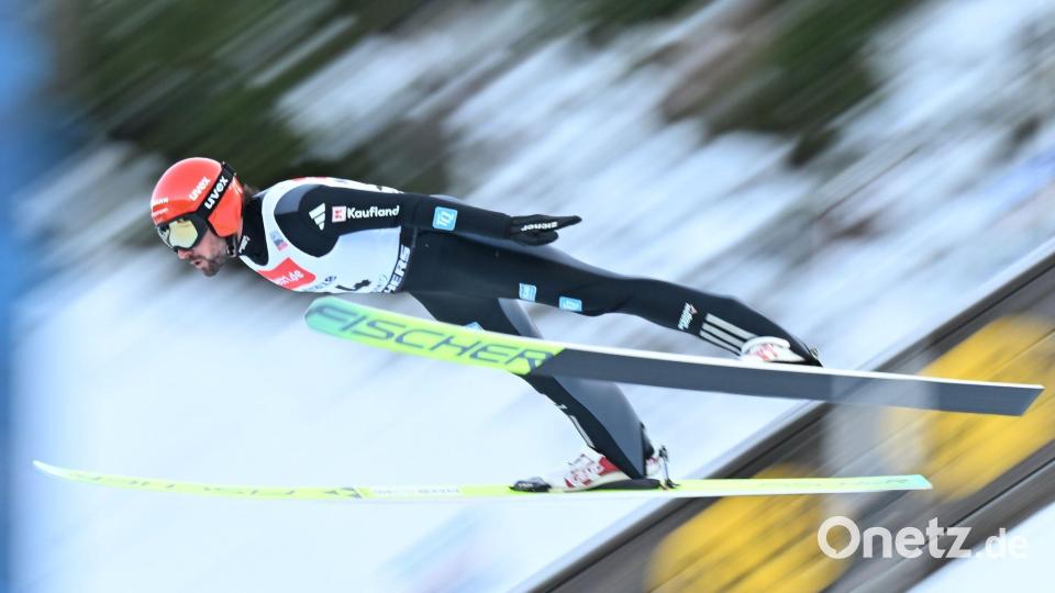 Johannes Rydzek belegte in Oberhof Platz fünf. Bild: Hendrik Schmidt/dpa