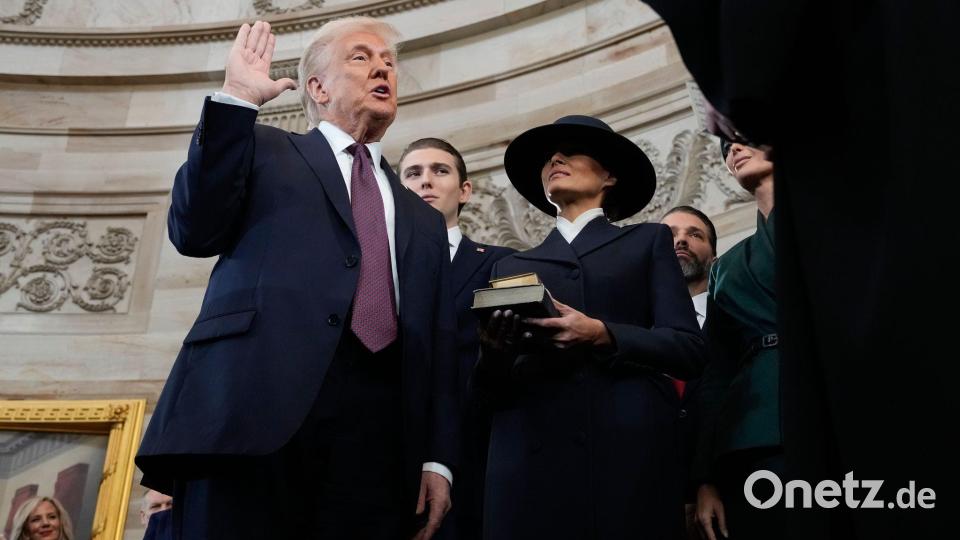 Das erste Jahr seiner zweiten Amtszeit hat Trump hinter sich gebracht. (Archivbild) Bild: Morry Gash/AP Pool/AP/dpa