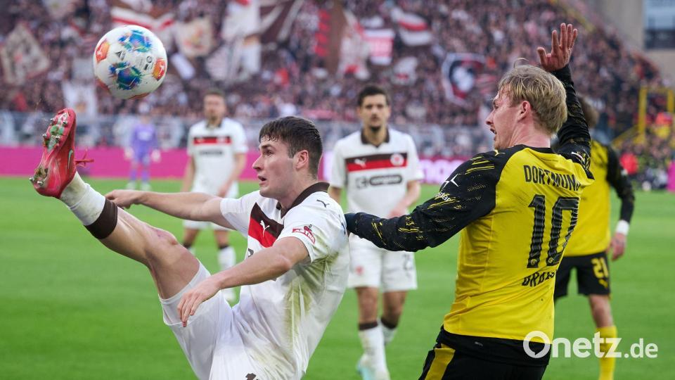 Nichts für Ästheten: Der BVB besiegt den FC St. Pauli. Bild: Bernd Thissen/dpa