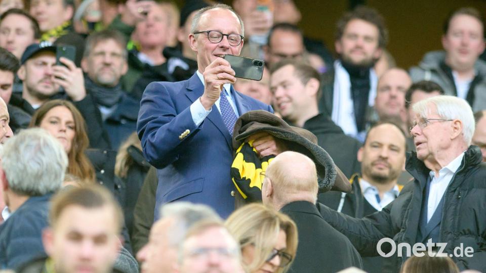Bundeskanzler Merz zu Besuch beim BVB Bild: Bernd Thissen/dpa