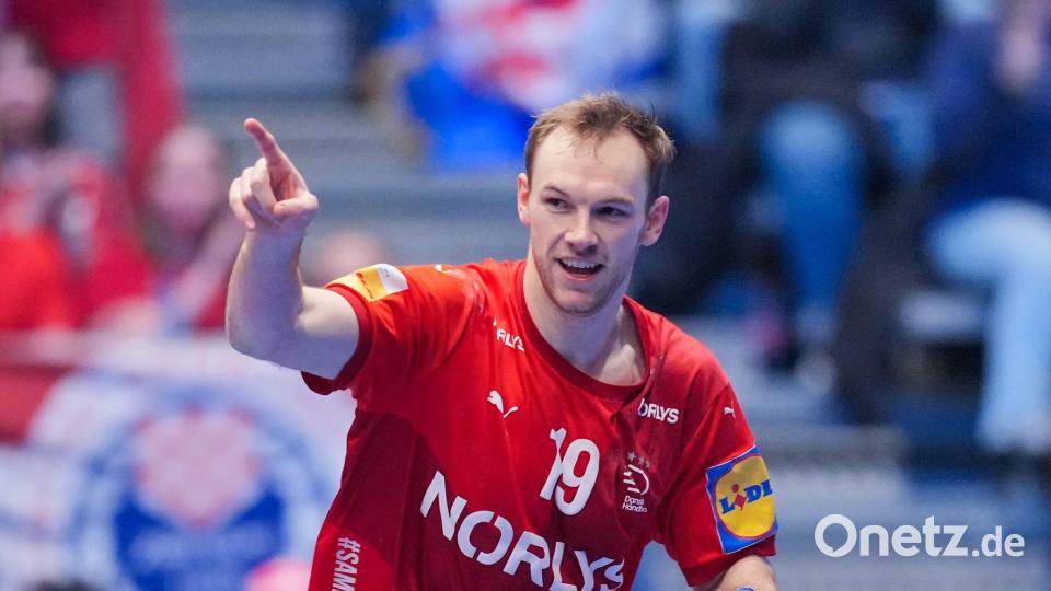 Welthandballer Mathias Gidsel jagt seinen ersten EM-Titel mit Dänemark. Bild: Soeren Stache/dpa