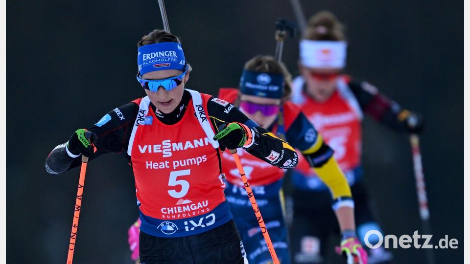 Franziska Preuß (vorn) ist noch nicht in Bestform. Bild: Sven Hoppe/dpa