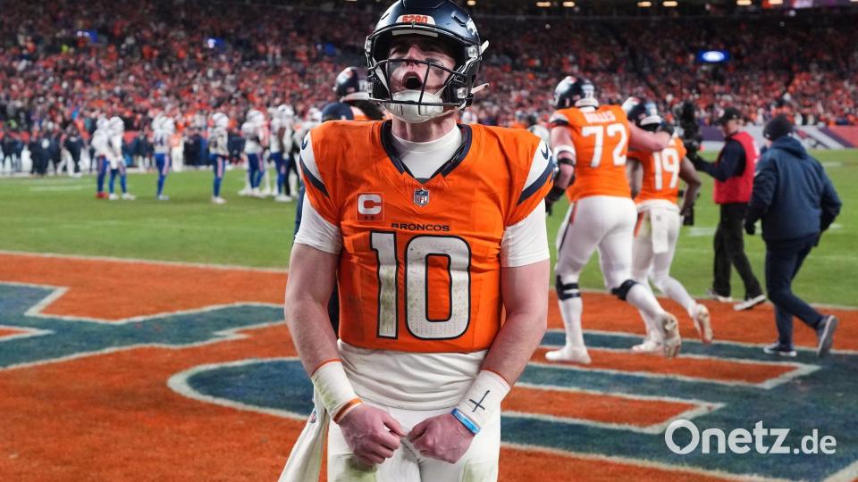 Bo Nix hat die Broncos zum ersten Playoff-Erfolg seit dem Super-Bowl-Sieg vor zehn Jahren geführt. Bild: David Zalubowski/AP/dpa