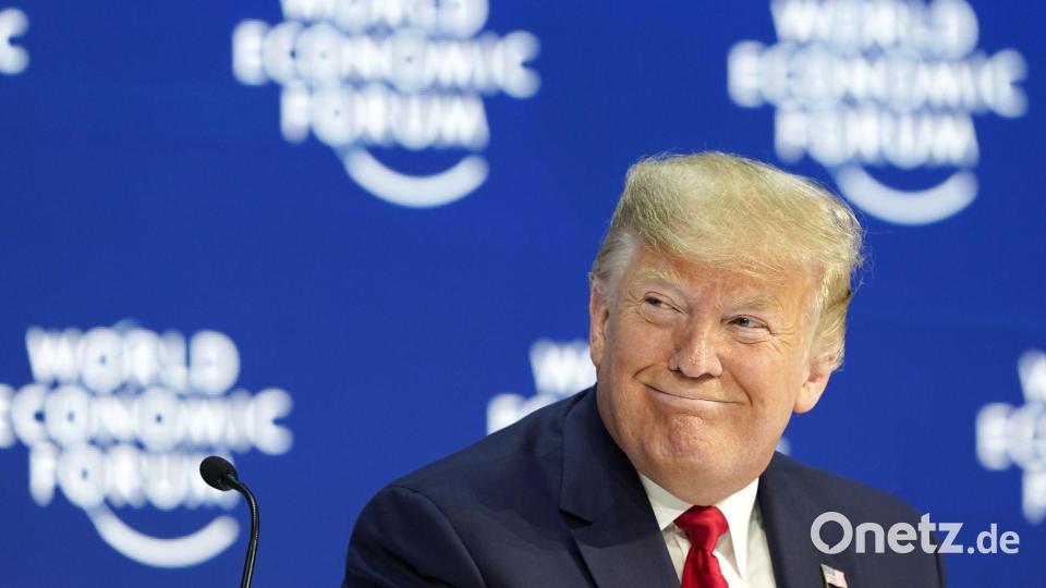 Trump schimpft über die Globalisierung. Aber er scheint sich in Davos wohlzufühlen: Als US-Präsident nimmt er bereits zum dritten Mal persönlich teil. (Archivbild) Bild: Gian Ehrenzeller/KEYSTONE/dpa