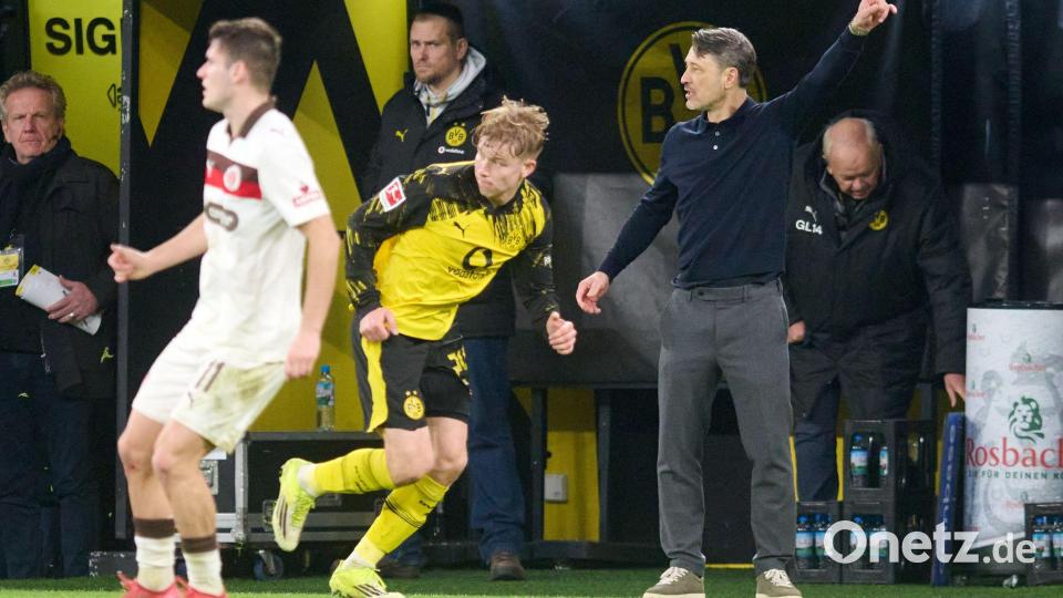 BVB-Trainer Niko Kovac ist unzufrieden mit der spielerischen Leistung seines Teams. Bild: Bernd Thissen/dpa