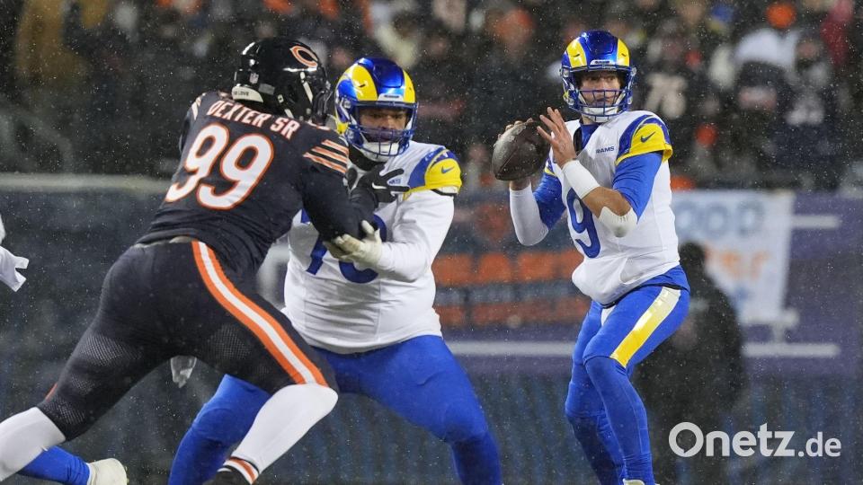 Matthew Stafford führte die Rams im Schnee von Chicago zum Sieg. Bild: Nam Y. Huh/AP/dpa