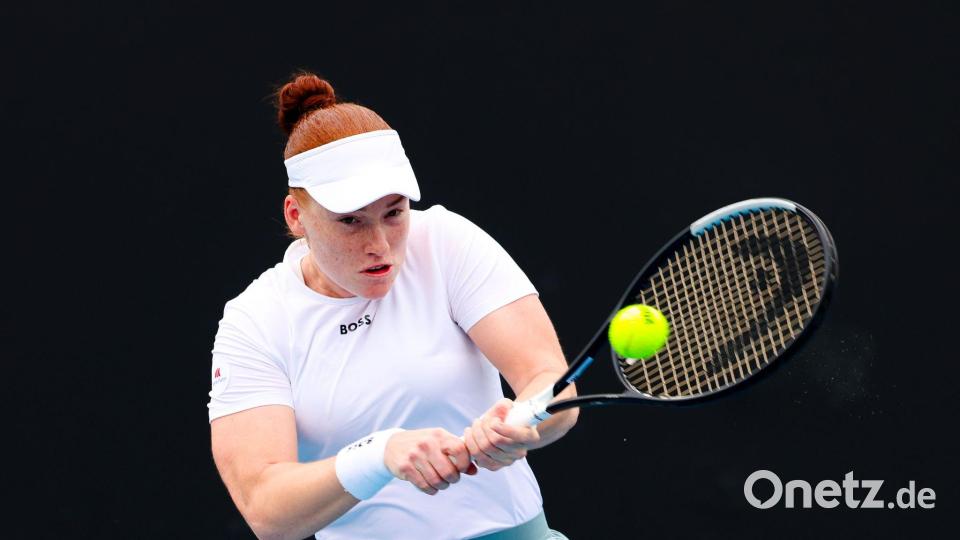 Ella Seidel gewann immerhin ihren ersten Satz überhaupt in Melbourne. Bild: Frank Molter/dpa