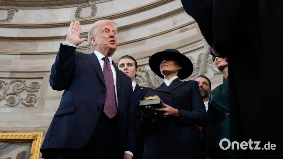 Das erste Jahr seiner zweiten Amtszeit hat Trump hinter sich gebracht. (Archivbild) Bild: Morry Gash/AP Pool/AP/dpa