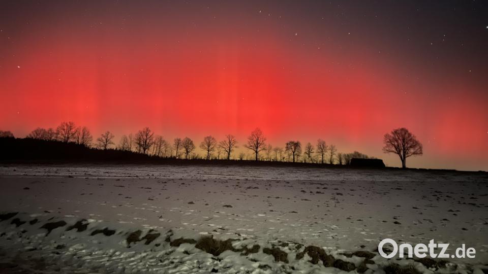 Polarlicht von Theisseil aus gesehen. Bild: Daniel Scharl