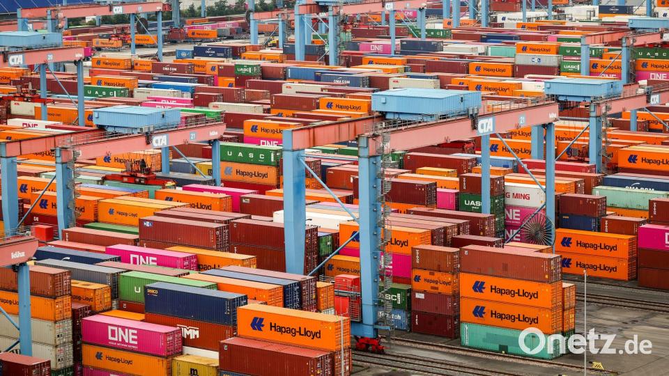 Die US-Zölle treffen deutsche Exporteure auf ihrem wichtigsten Einzelmarkt. (Archivbild) Bild: Christian Charisius/dpa