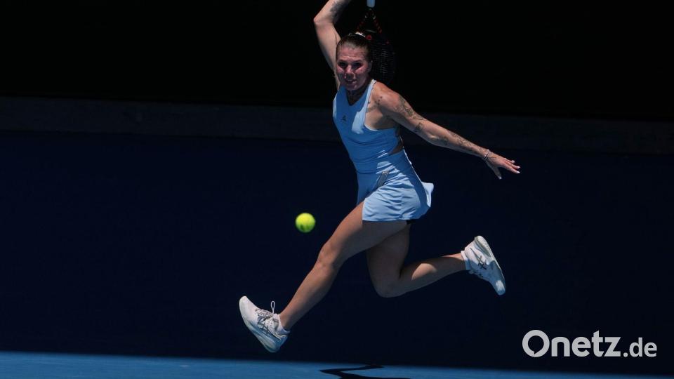 Mit ihrer couragierten Leistung machte die Ukrainerin Oleksandra Olijnykowa auf die Lage in ihrer Heimat aufmerksam. Bild: Asanka Brendon Ratnayake/AP/dpa