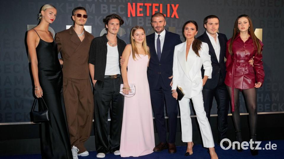 Ein Bild aus anderen Zeiten: Die Familie Beckham vereint. Bild: Scott Garfitt/Invision/AP/dpa