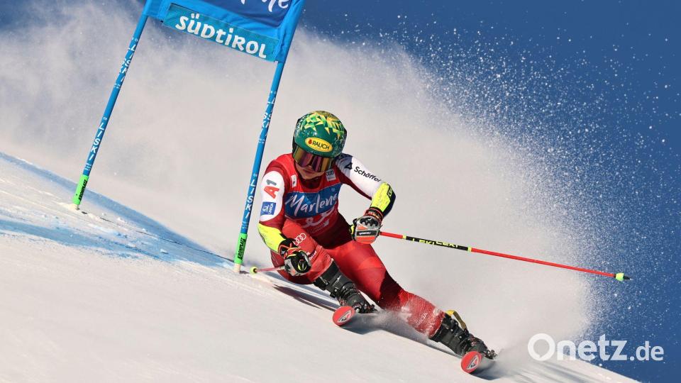 Der Sieg in Südtirol ging an die Österreicherin Julia Scheib. Bild: Marco Trovati/AP/dpa
