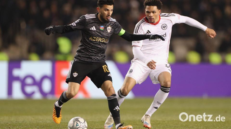 Die Eintracht zeigte in Baku große Moral - und eine schwache Schlussphase. Bild: Uncredited/AP/dpa