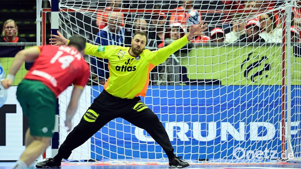 Nur Torhüter Andreas Wolff war in der ersten Halbzeit in Topform. Bild: Sina Schuldt/dpa