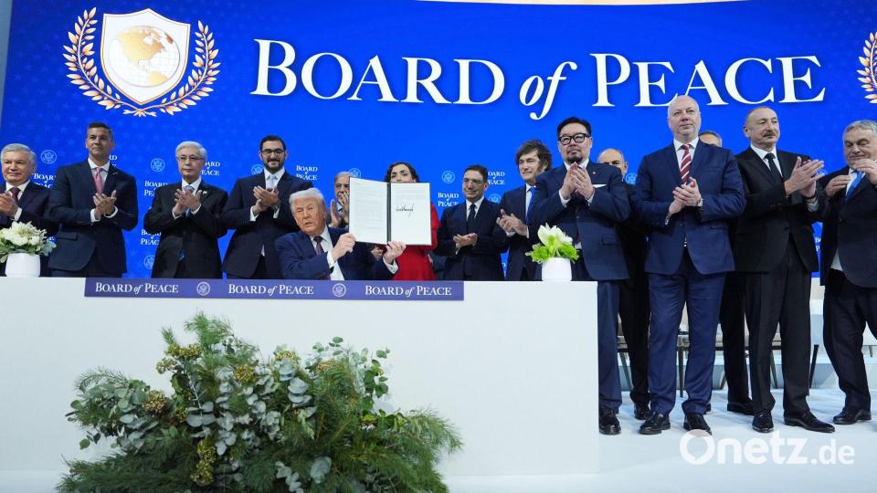 Der umstrittene „Friedensrat“ von US-Präsident Donald Trump ist gegründet. Bild: Evan Vucci/AP/dpa