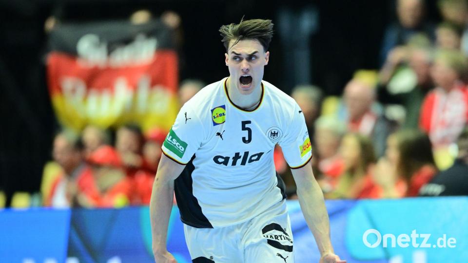 Schlüpfte gegen Portugal in die Hauptrolle: Top-Werfer Miro Schluroff. Bild: Sina Schuldt/dpa