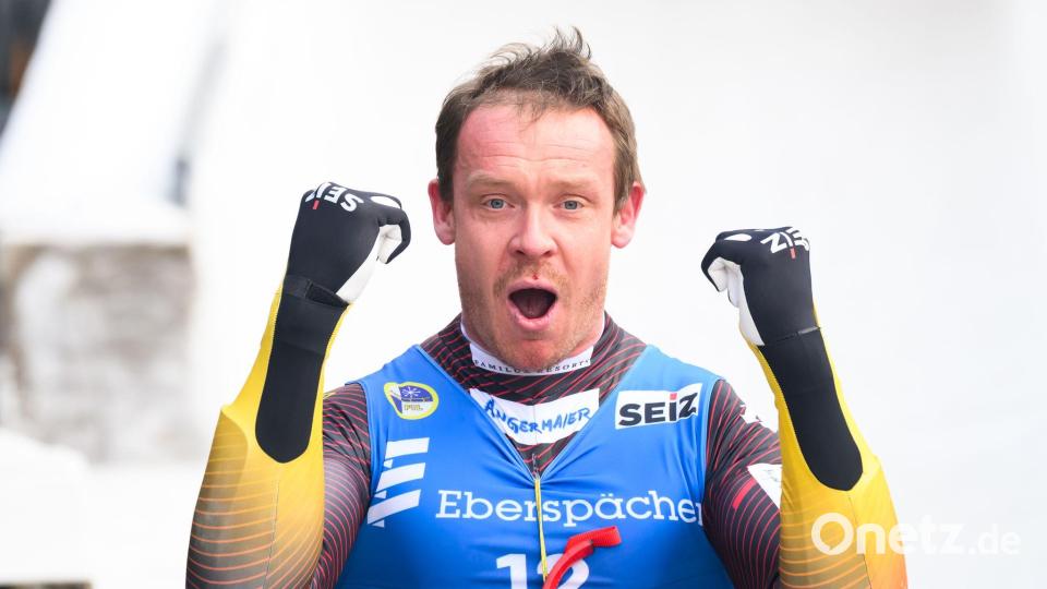 Rodler Felix Loch holt in Oberhof seinen vierten Saisonsieg. Bild: Robert Michael/dpa