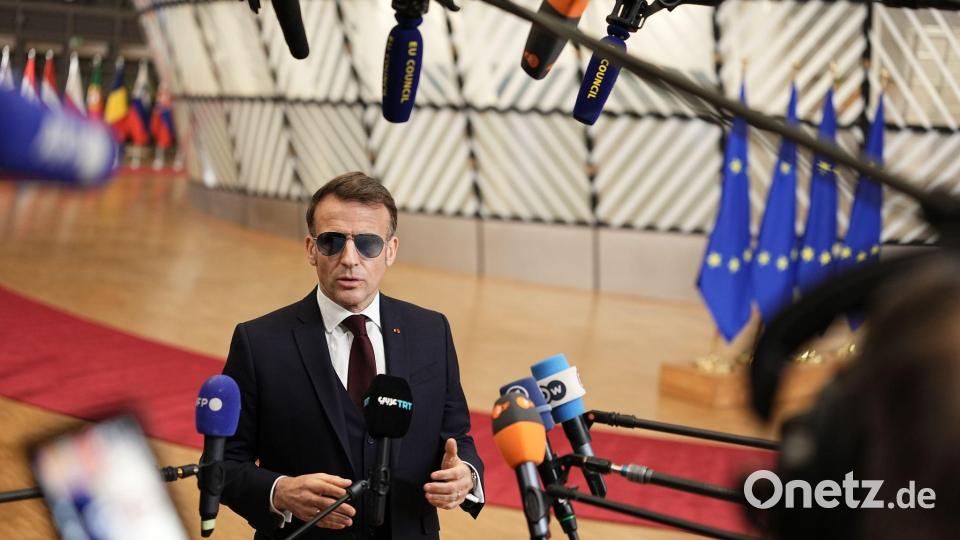 Europa könne sich Respekt verschaffen, wenn es bedroht werde, meint Frankreichs Präsident Emmanuel Macron. Bild: Michael Kappeler/dpa