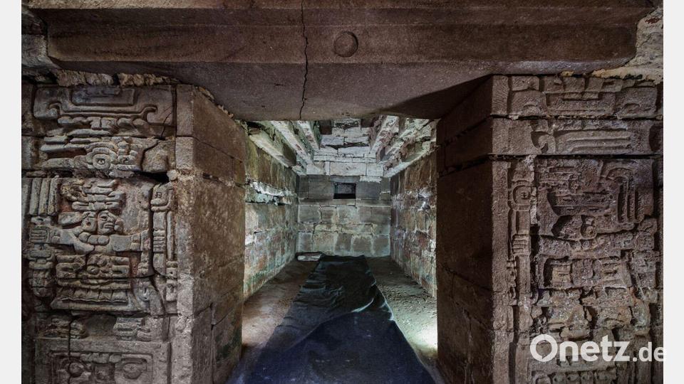Das gut erhaltene Grab wurde im südlichen Bundesstaat Oaxaca gefunden Bild: Luis Gerardo Peña Torres/Instituto Nacional de Antropologia e Historia (INAH)/dpa