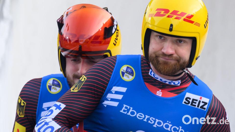 Bei Toni Eggert und Florian Müller (Deutschland) funktioniert es gerade überhaupt nicht. Bild: Robert Michael/dpa