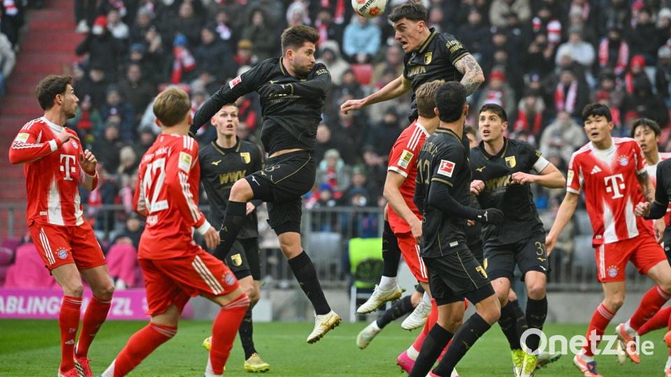Mit viel Leidenschaft trat der FC Augsburg in München auf. Bild: Peter Kneffel/dpa