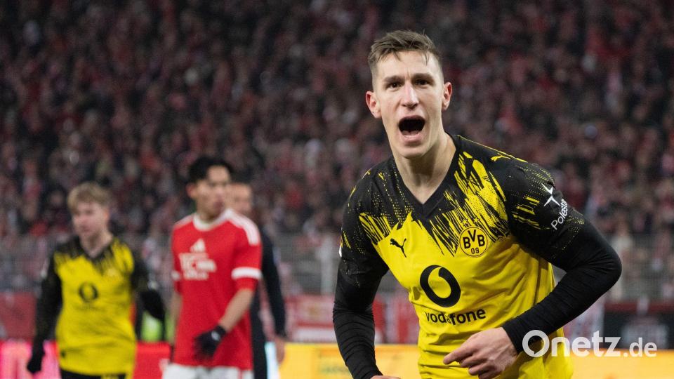 Nico Schlotterbeck bejubelt seinen Kopfballtreffer zum 2:0. Bild: Soeren Stache/dpa