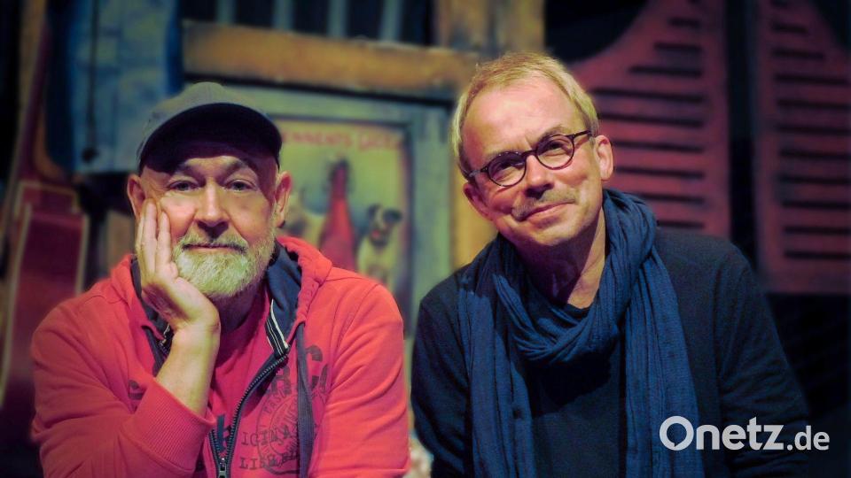 Seit Anfang der 80er-Jahre bildeten Henni Nachtsheim (rechts) und Gerd Knebel das Komiker-Duo Badesalz. (Archivbild) Bild: Gaby Bresslein/Badesalz/dpa