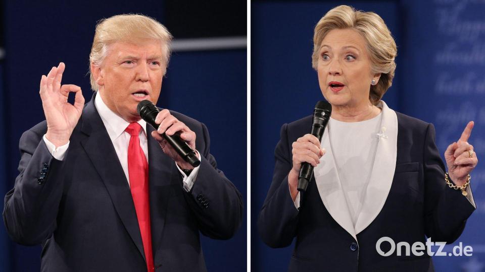 Donald Trump wurde 2016 zum ersten Mal zum US-Präsidenten gewählt - und setzte sich damals gegen Hillary Clinton durch. (Archivbild) Bild: Gary He/EPA/dpa