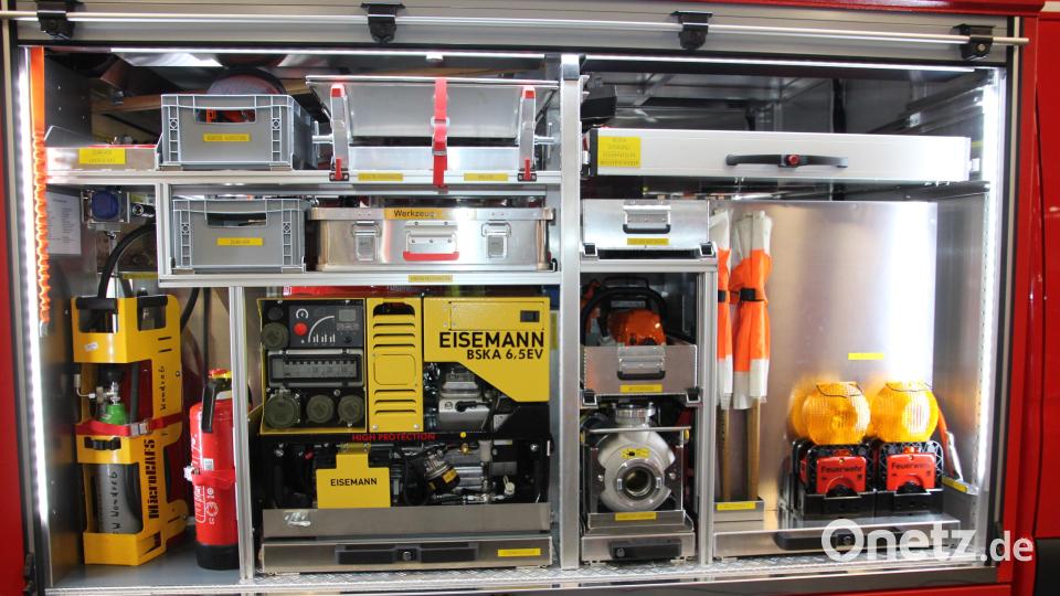Die Ausstattung im Geräteraum der neuen Feuerwehrfahrzeuge. Bild: kro