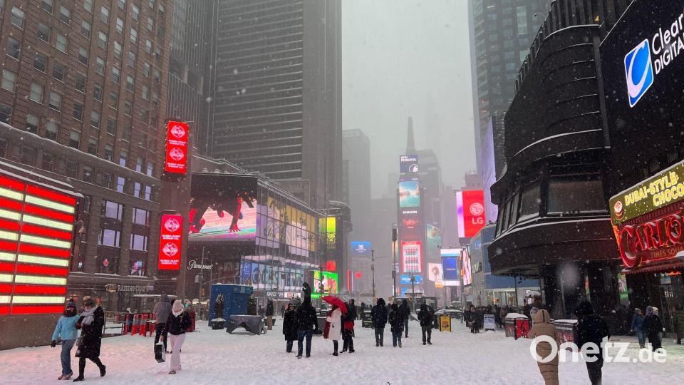 Deutlich weniger los - der Times Square. Bild: Christina Horsten/dpa