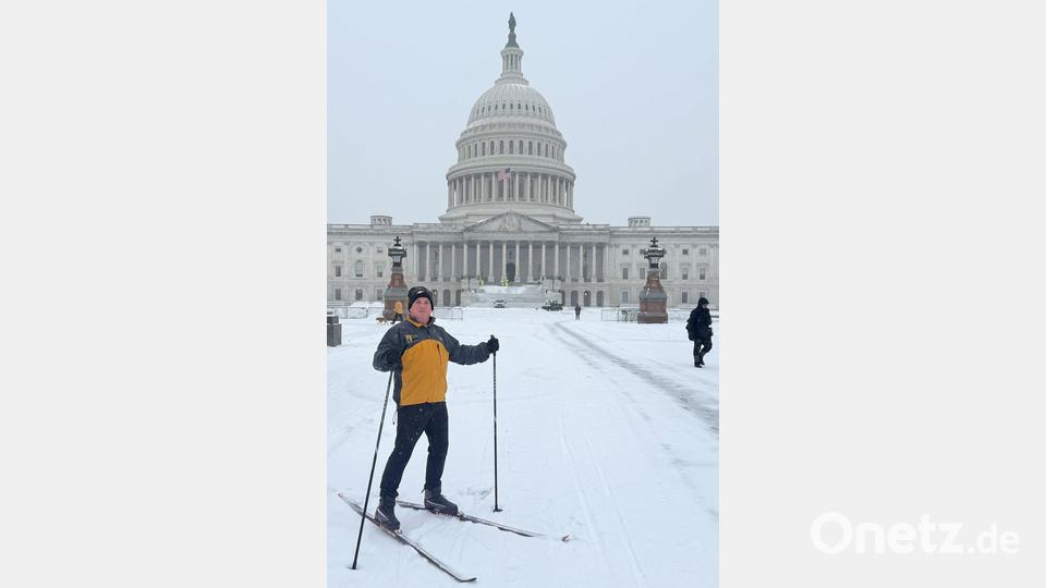 Skifahren in Washington. Bild: Anna Ringle/dpa