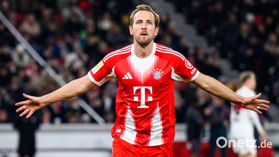 Harry Kane ist der Offensivgarant des FC Bayern - bleibt er über 2027 hinaus? (Archivbild) Bild: Tom Weller/dpa