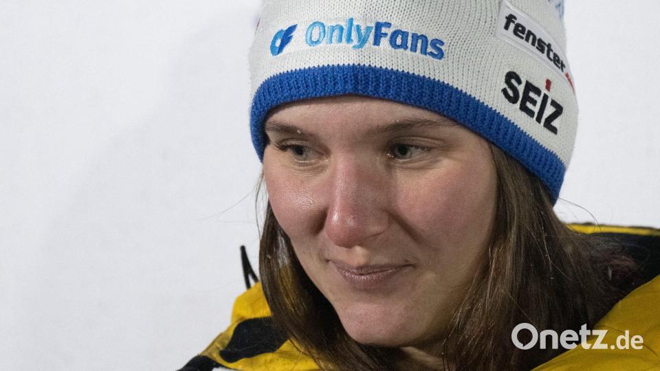 Wirbt für eine Erotik-Plattform: Bobfahrerin Lisa Buckwitz. (Archivbild) Bild: Sebastian Kahnert/dpa