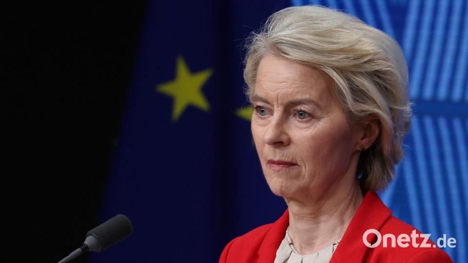 EU-Kommissionspräsidentin Ursula von der Leyen hatte Musks US-Firma zuletzt zum Einlenken gedrängt. (Archivbild) Bild: Omar Havana/AP/dpa