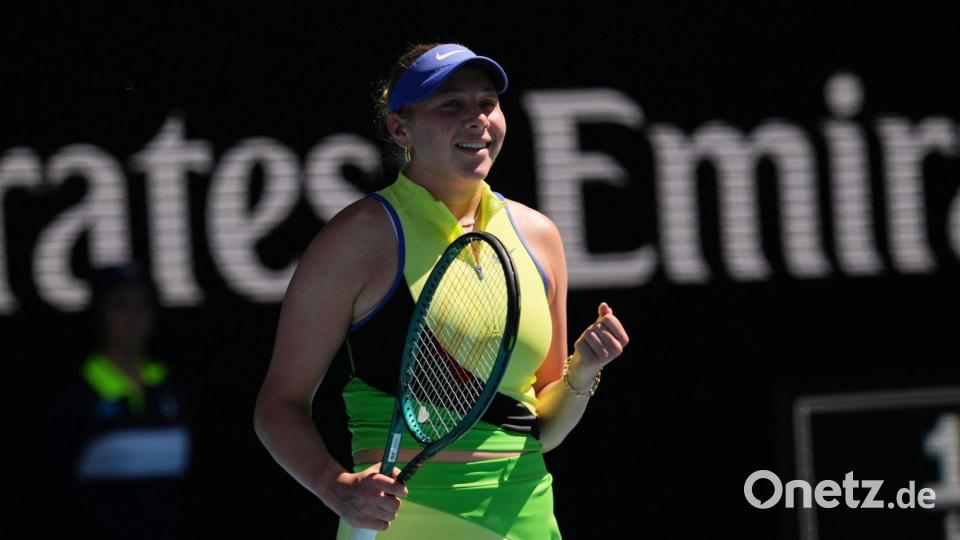Amanda Anisimova steht wieder einmal in einem Grand-Slam-Viertelfinale. Bild: Dar Yasin/AP/dpa