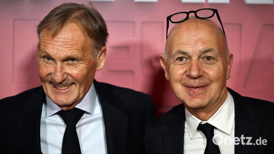 Bernd Neuendorf (r), Präsident des Deutschen Fußball-Bundes (DFB), war in der Runde mit Dreesen auch dabei. Bild: Florian Wiegand/dpa