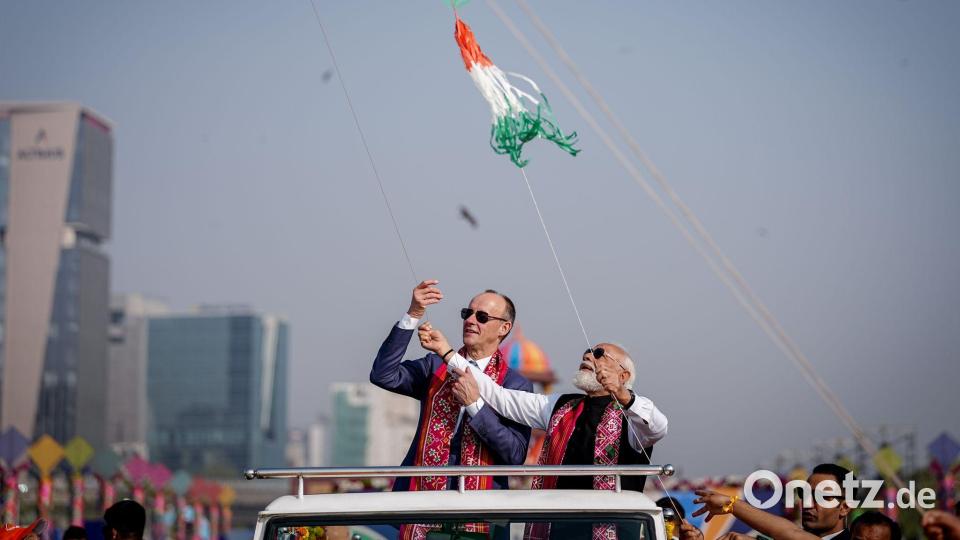 Bundeskanzler Friedrich Merz warb bei seinem jüngsten Indien-Besuch für einen schnellen Abschluss des Abkommens. (Archivbild) Bild: Kay Nietfeld/dpa