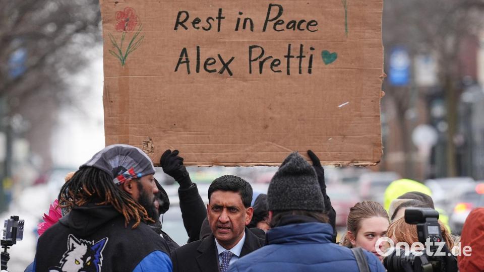 Die tödlichen Schüsse in Minneapolis lassen die Wut auf Trumps Regierung hochkochen. Bild: Adam Gray/AP/dpa