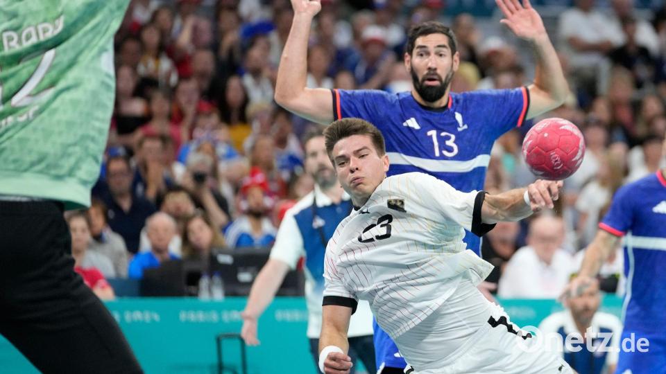 Führte Deutschland bei Olympia 2024 gegen Frankreich ins Halbfinale: Renars Uscins. (Archivbild) Bild: Brian Inganga/AP/dpa