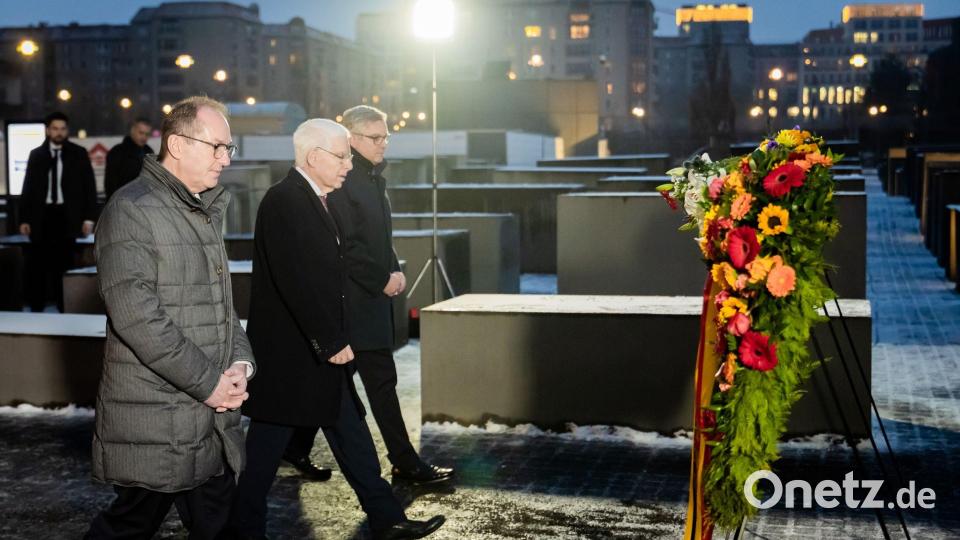 Auch in Deutschland wurde der Opfer des NS-Terrors gedacht. Bild: Christoph Soeder/dpa