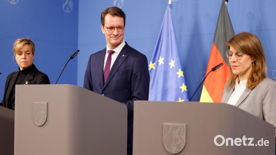 Rücktritt und Ernennung im Minutentakt: Die neue Familien- und Fluchtministerin Verena Schäffer ist als Nachfolgerin von Josefine Paul schon am Start. Bild: Thomas Banneyer/dpa