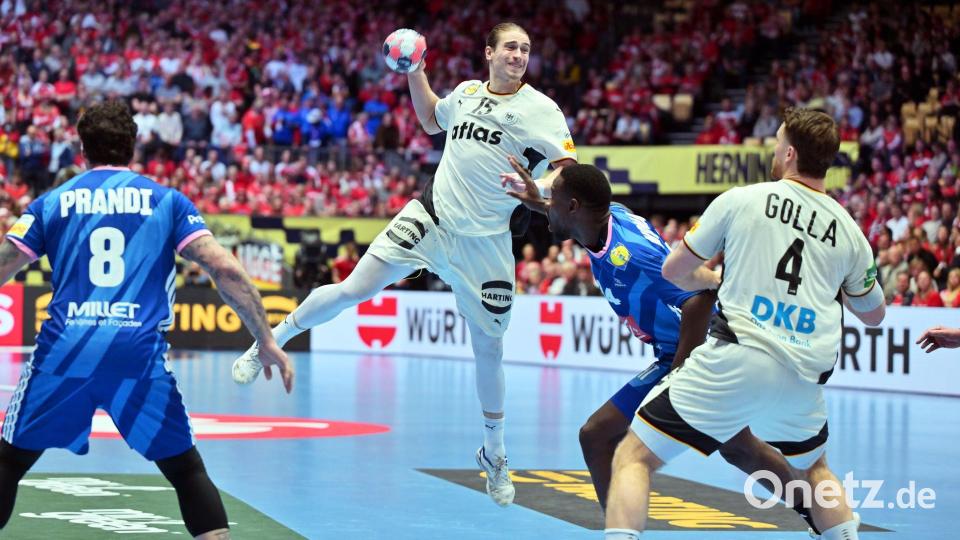 War bester deutscher Werfer: Juri Knorr. Bild: Sina Schuldt/dpa