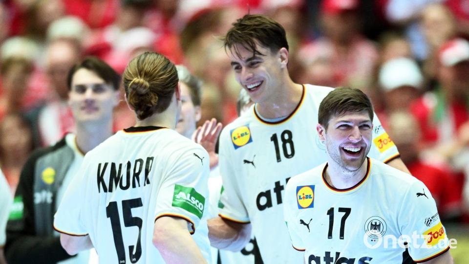 Deutschlands Handballer spielen um ihre erste EM-Medaille seit dem Titel 2016. Bild: Sina Schuldt/dpa