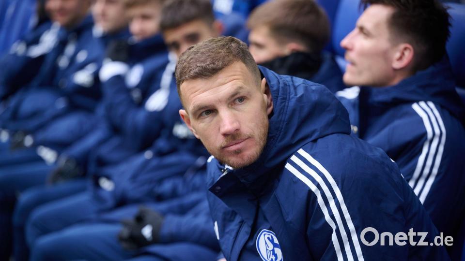 Edin Dzeko bleibt vorerst Joker beim FC Schalke. (Archivbild) Bild: Bernd Thissen/dpa