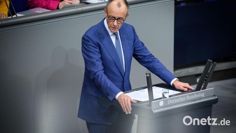 Merz nutzt seine Regierungserklärung für einen deutlichen Appell an die Europäer. Bild: Bernd von Jutrczenka/dpa