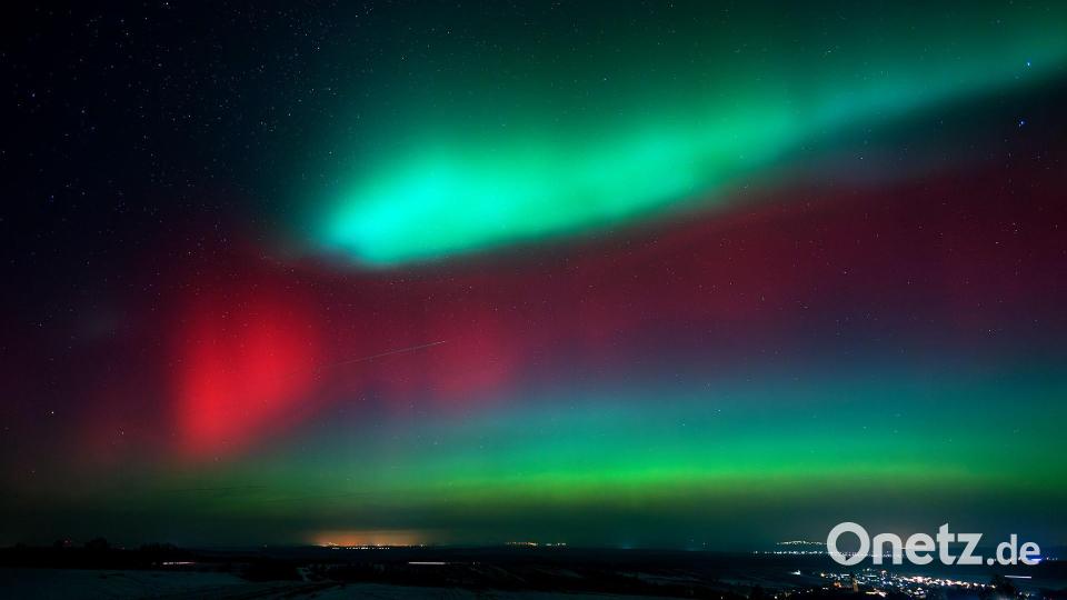 Hellgrün, rot und dunkelgrün - die Farbpalette variierte voon Sekunde zu Sekunde. Bild: Peter Müller
